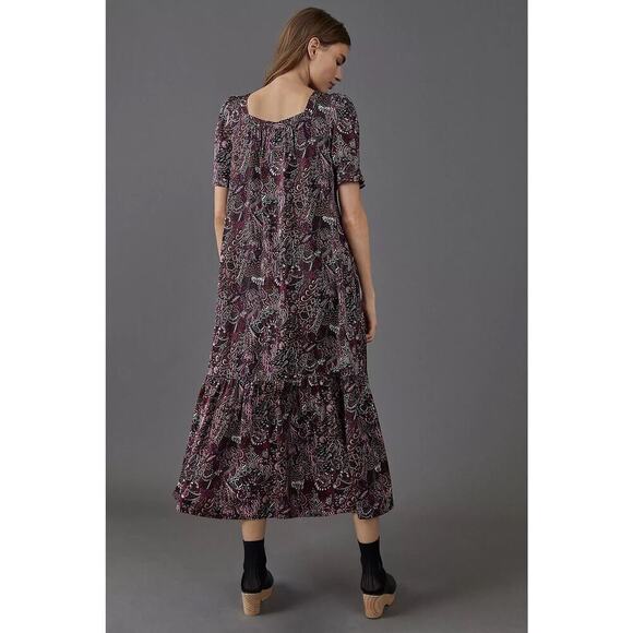 NWT Anthropologie Maeve Lisabetta Maxi Dress Size XS Petite Peasant - Picture 2 of 11